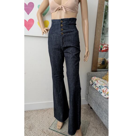 romeo & juliet couture y2k high waisted flare jeans 6 - Picture 1 of 10